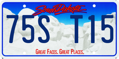 SD license plate 75ST15