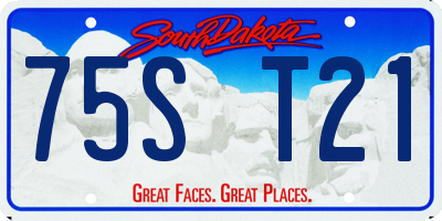 SD license plate 75ST21