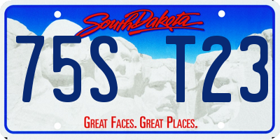 SD license plate 75ST23