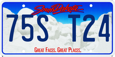SD license plate 75ST24