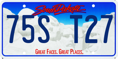 SD license plate 75ST27