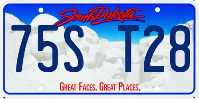 SD license plate 75ST28