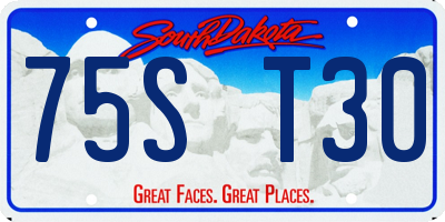 SD license plate 75ST30