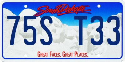 SD license plate 75ST33