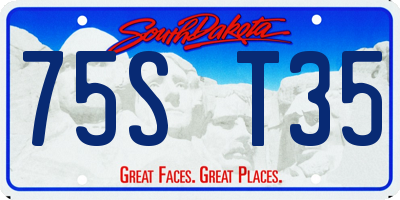 SD license plate 75ST35
