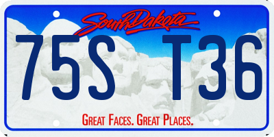 SD license plate 75ST36