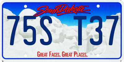SD license plate 75ST37