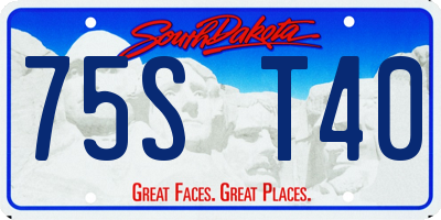 SD license plate 75ST40