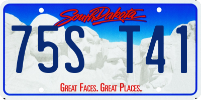 SD license plate 75ST41