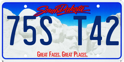 SD license plate 75ST42