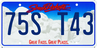SD license plate 75ST43