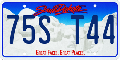SD license plate 75ST44