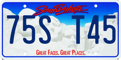SD license plate 75ST45