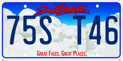 SD license plate 75ST46