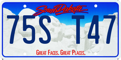 SD license plate 75ST47