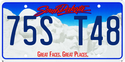 SD license plate 75ST48