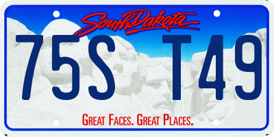 SD license plate 75ST49
