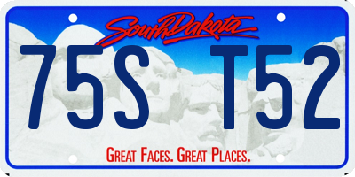 SD license plate 75ST52