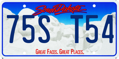 SD license plate 75ST54