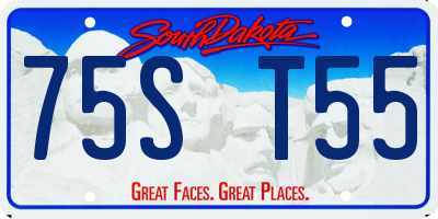 SD license plate 75ST55