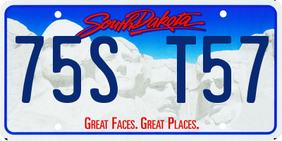 SD license plate 75ST57