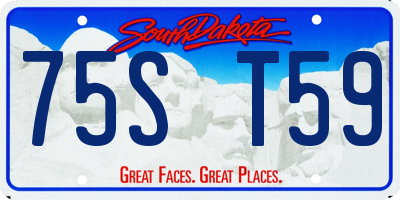 SD license plate 75ST59