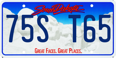 SD license plate 75ST65