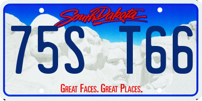 SD license plate 75ST66