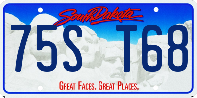 SD license plate 75ST68