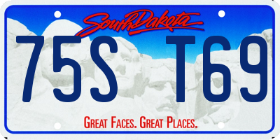 SD license plate 75ST69