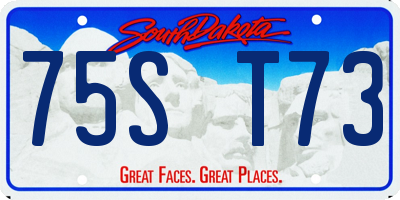 SD license plate 75ST73
