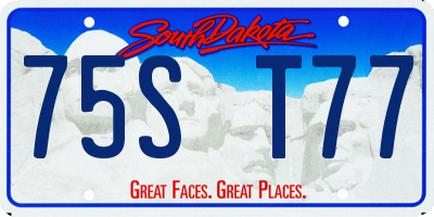 SD license plate 75ST77