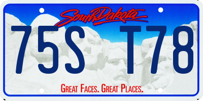 SD license plate 75ST78