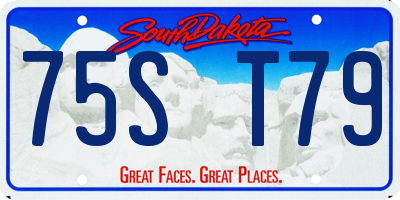 SD license plate 75ST79