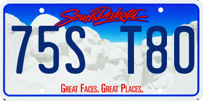 SD license plate 75ST80