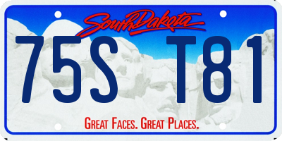 SD license plate 75ST81