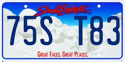 SD license plate 75ST83