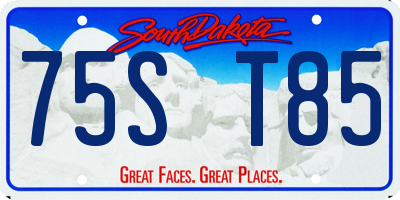 SD license plate 75ST85