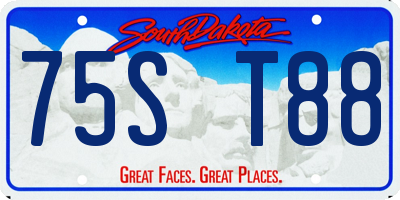 SD license plate 75ST88