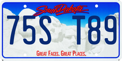 SD license plate 75ST89