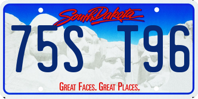 SD license plate 75ST96