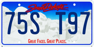 SD license plate 75ST97