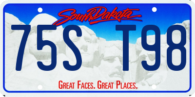 SD license plate 75ST98