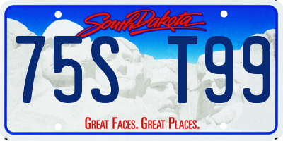 SD license plate 75ST99