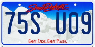 SD license plate 75SU09