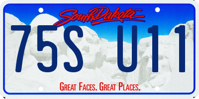 SD license plate 75SU11