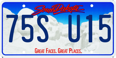 SD license plate 75SU15