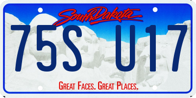 SD license plate 75SU17