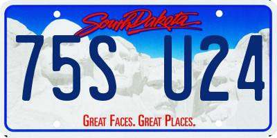 SD license plate 75SU24