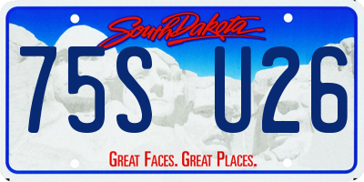 SD license plate 75SU26